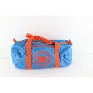 Vintage 80s MacGregor Script Spell Out Nylon Handle Duffel Bag Gym Bag Blue